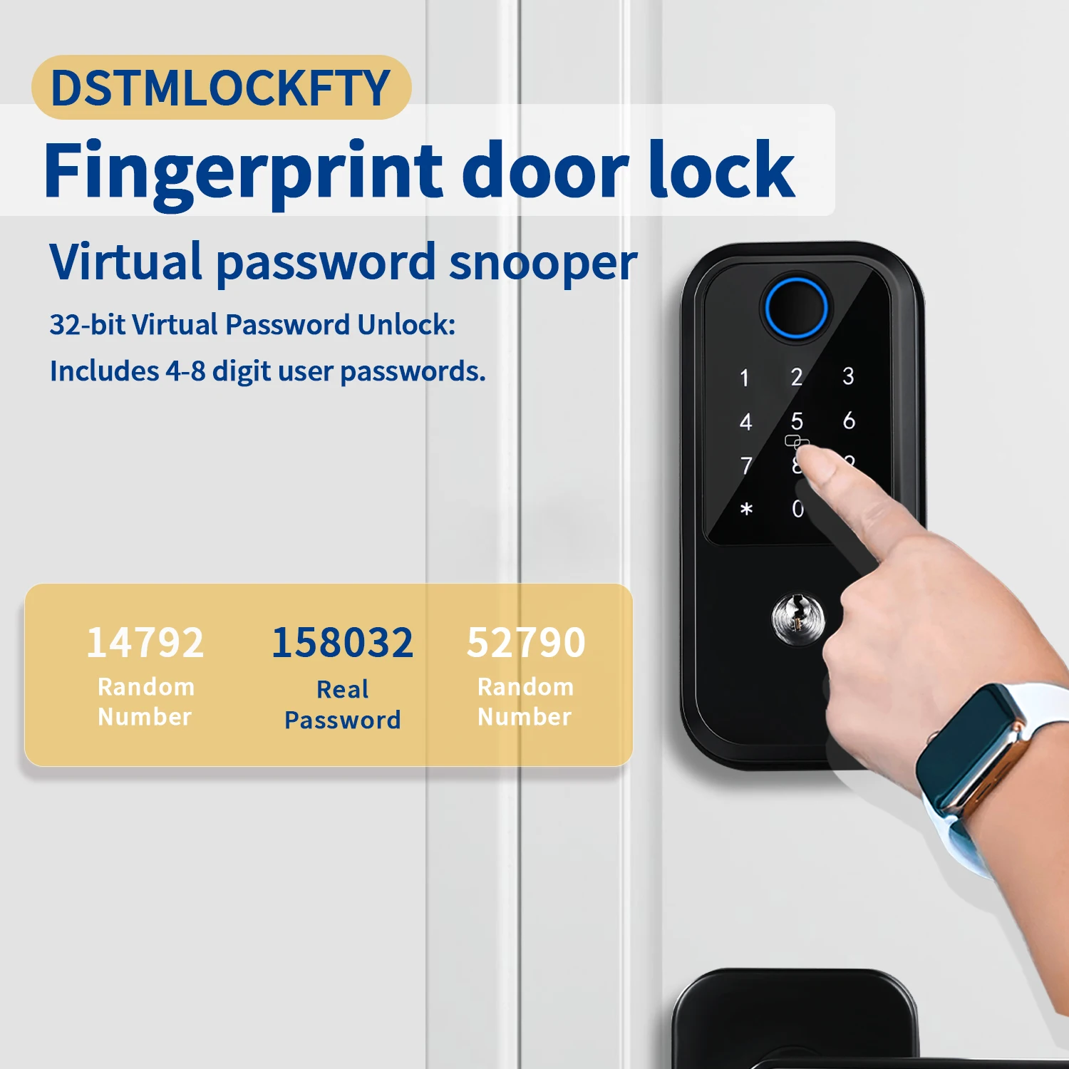 Smart Deadbolt lock of TTLOCK bluetooth APP Fingerprint Door Lock, Keyless Entry Door Lock Door Digital Electronic Lock for home