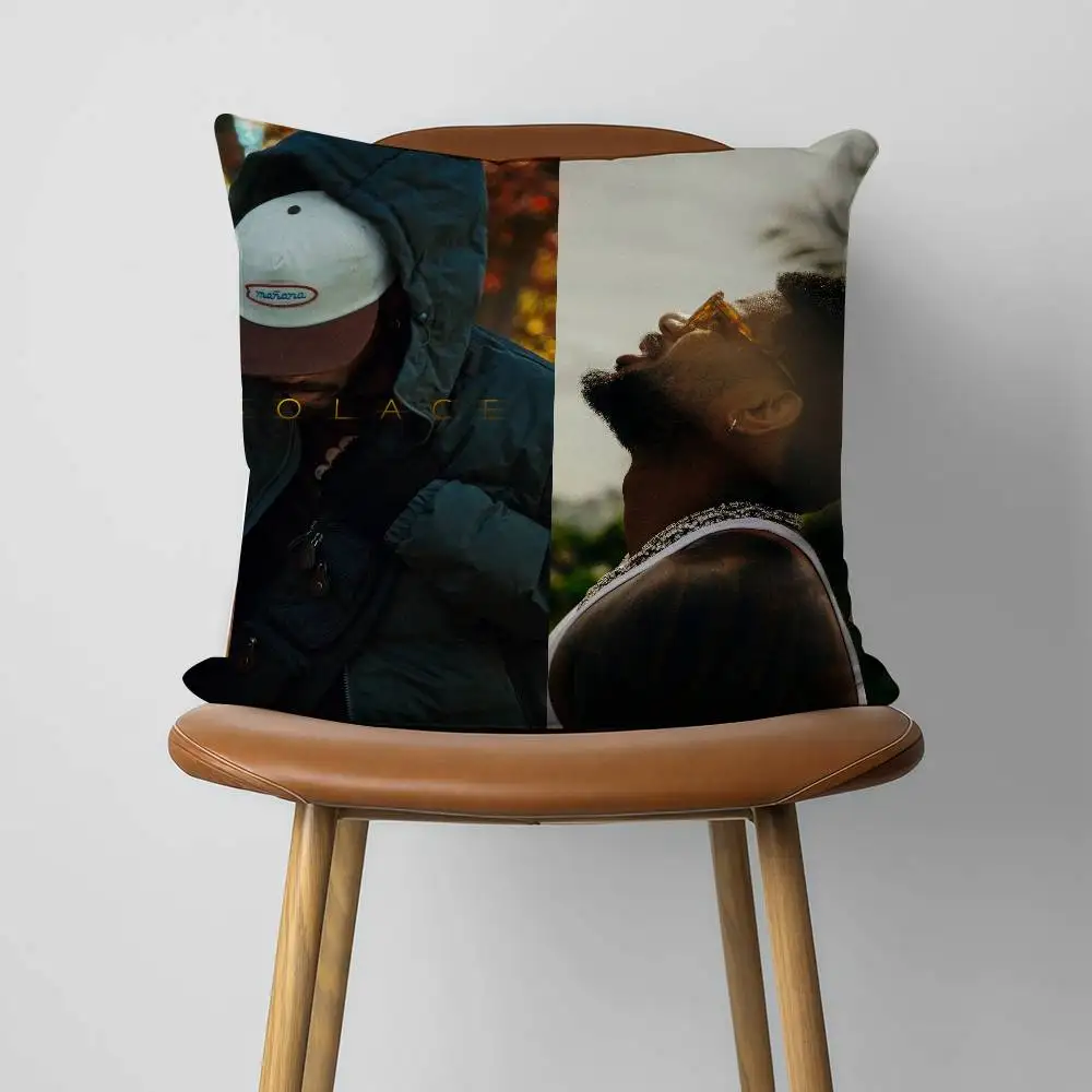 B-Bryson Tiller Solace The Vices 30x30cm 45x45cm Pillow Case Decor Protective Covers Comfortable Soft For Sofa Living Room Home