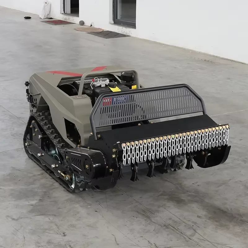 Stock Fast Delivery 800mm Diesel Powered 2-Stroke Crawler Self Propelled Remote Control Industrial Grade Lawn Mower