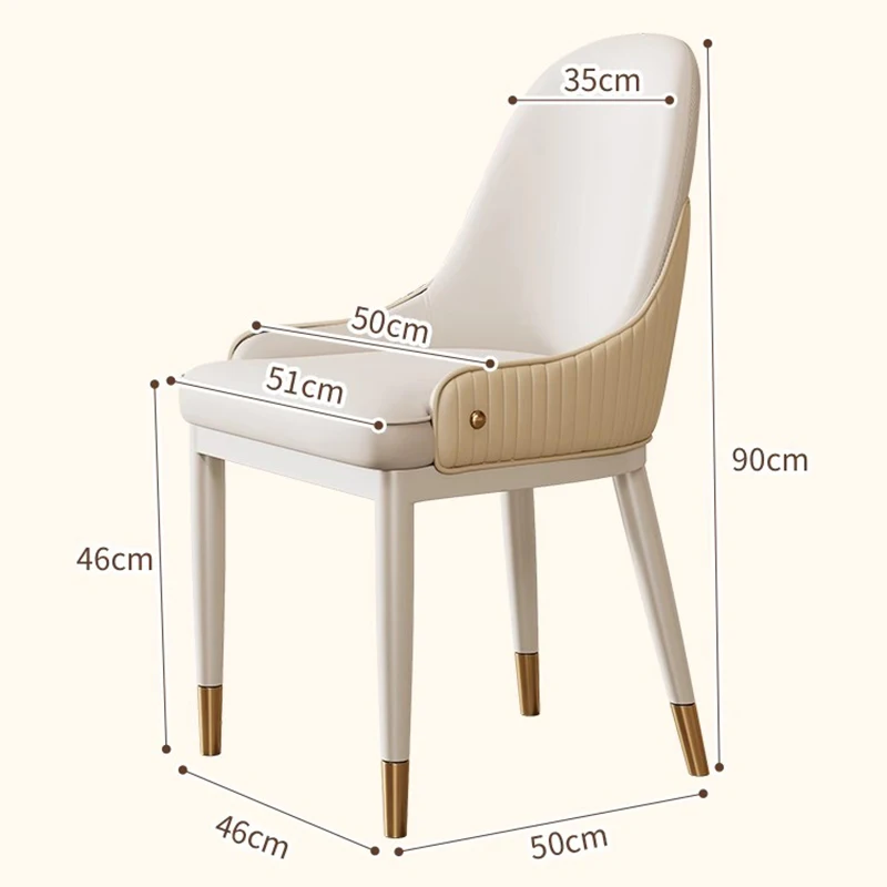 Estetyczne, wygodne krzesła do jadalni Nowoczesny luksusowy design Nordic Krzesło do jadalni Kuchnia Ergonomiczny szezlong Meble domowe