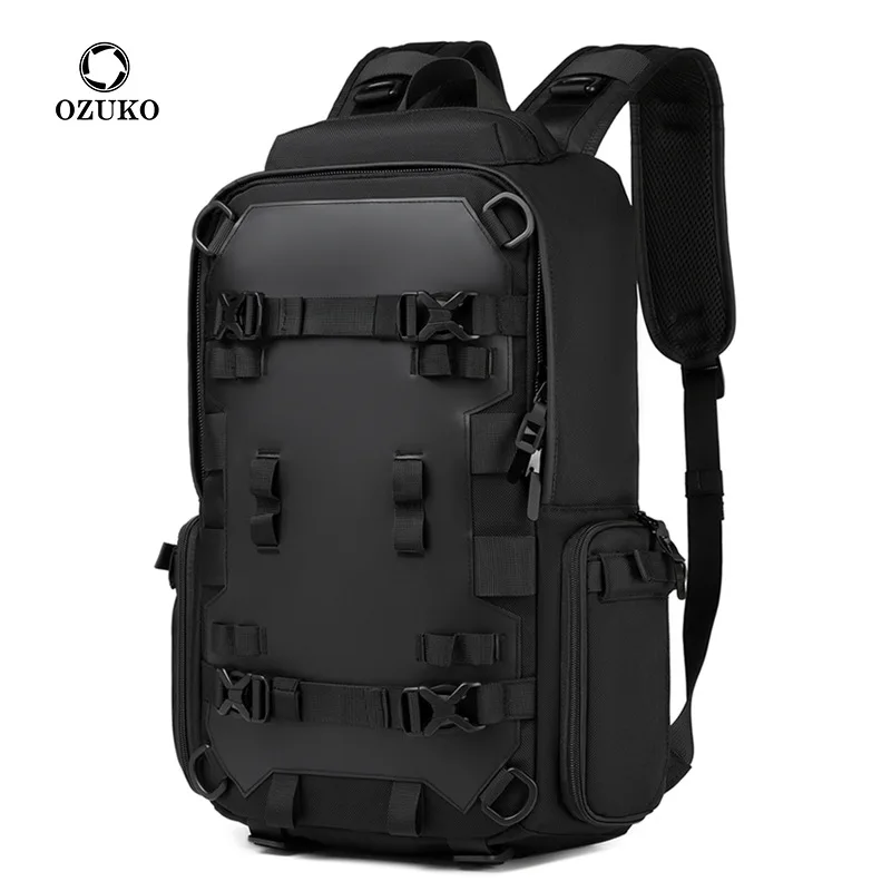 Ozuko New Men\'s Helmet Skateboard Outdoor Sports Backpack 15.6 Inch Laptop Multifunction Waterproof Travel Bag For Man