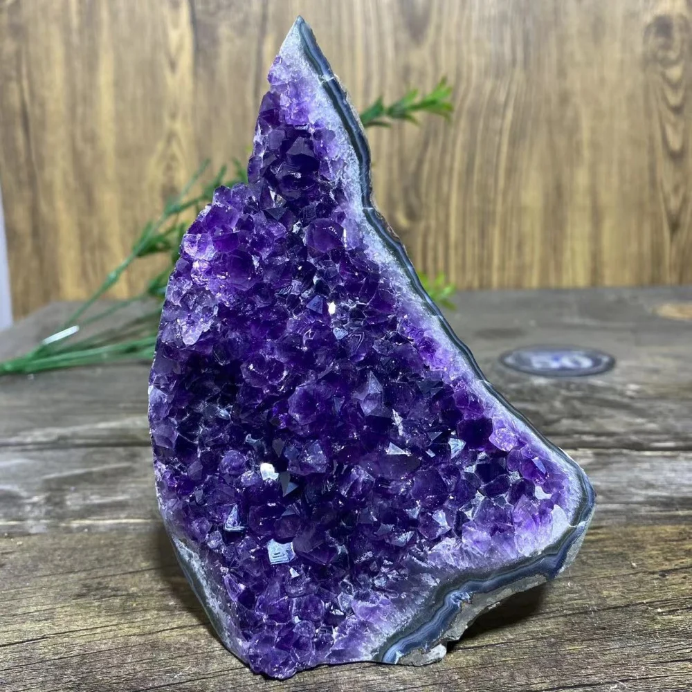 Piedra de Amatista Druzy, Espécimen de Cuarzo, Cristal de Cuarzo Natural, Sanación Espiritual, Wicca, Geodas, Minerales, Adornos Espirituales