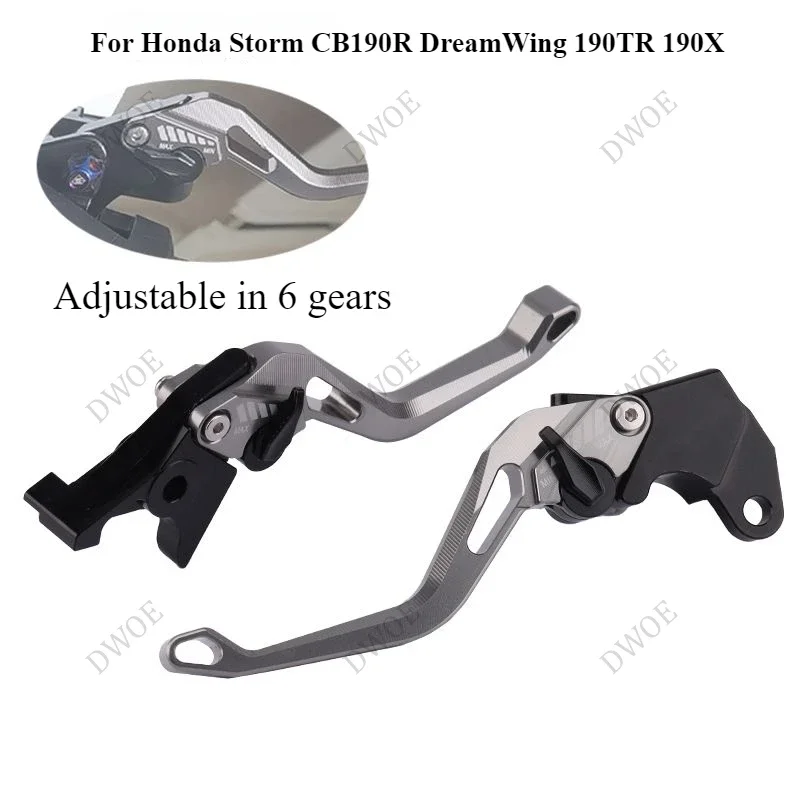 Motorcycle Accessories Extendable Brake Clutch Lever Handle Bar Moto For Honda Storm CB190R DreamWing 190TR 190X Motorbike