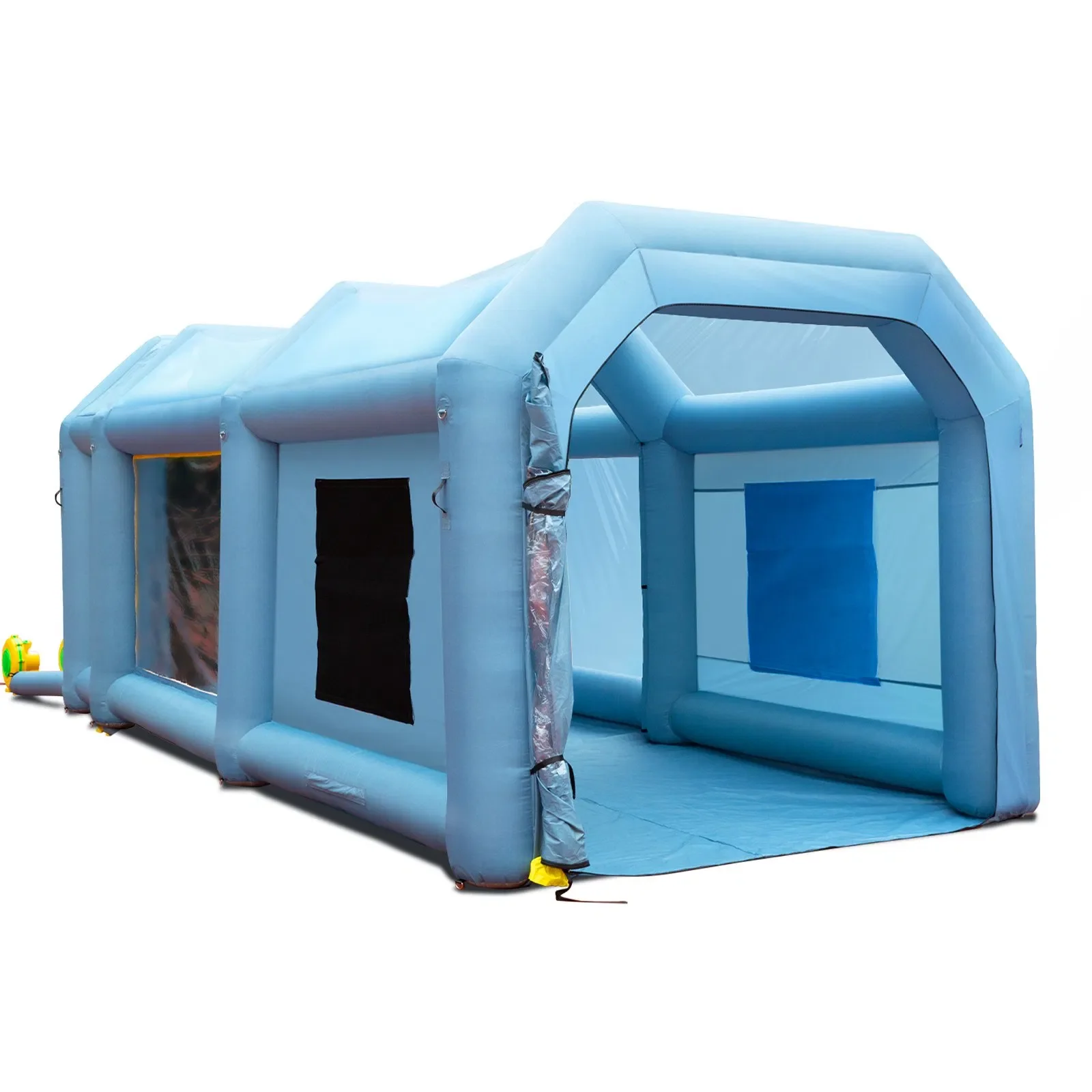 20x10x8ft Inflatable Spray Booth 480W+750W Blowers Spray Booth Tent Car Paint Tent Air Filter System for Car Parking Tent