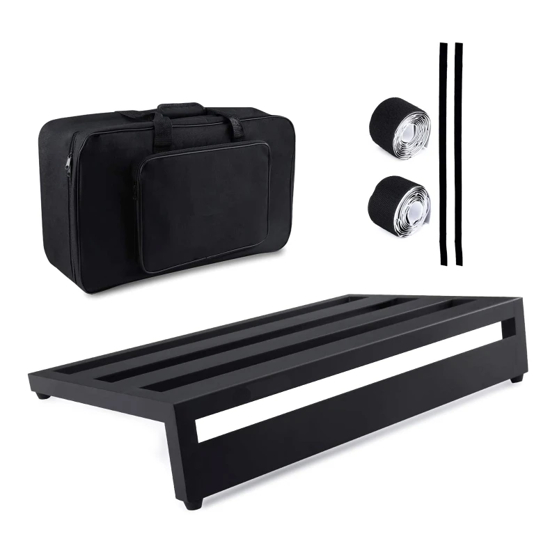 

Pedalboard for Case, Aluminum Alloy Guitar Effects Pedal Board with Carry Bag Including Pedal Mounting Tape Pedal Access