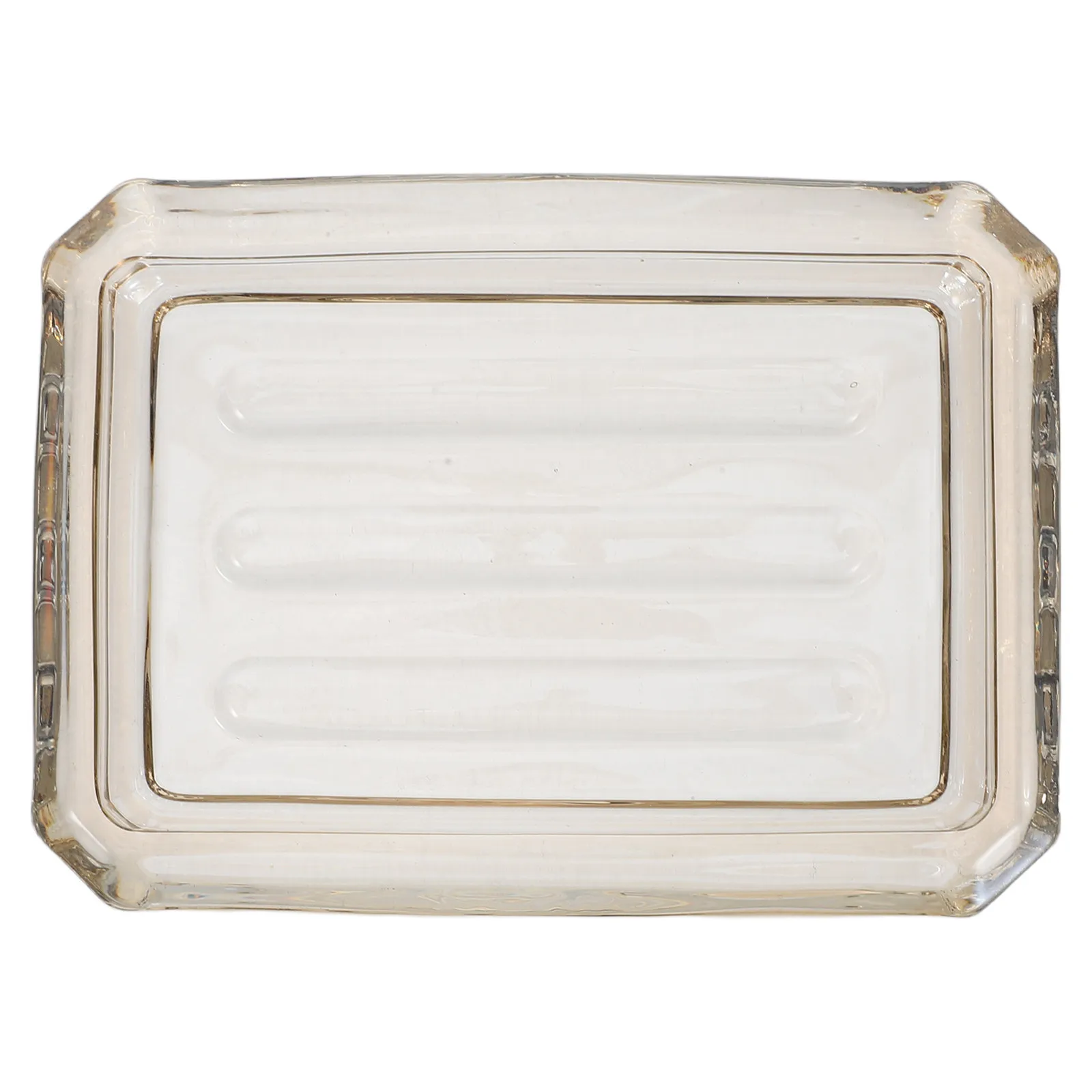 

Стеклянная мыльница в винтажном стиле, прозрачная, прямоугольная, нескользящая, для ванной и кухни, декоративный поднос, стеклянная посуда для ванной