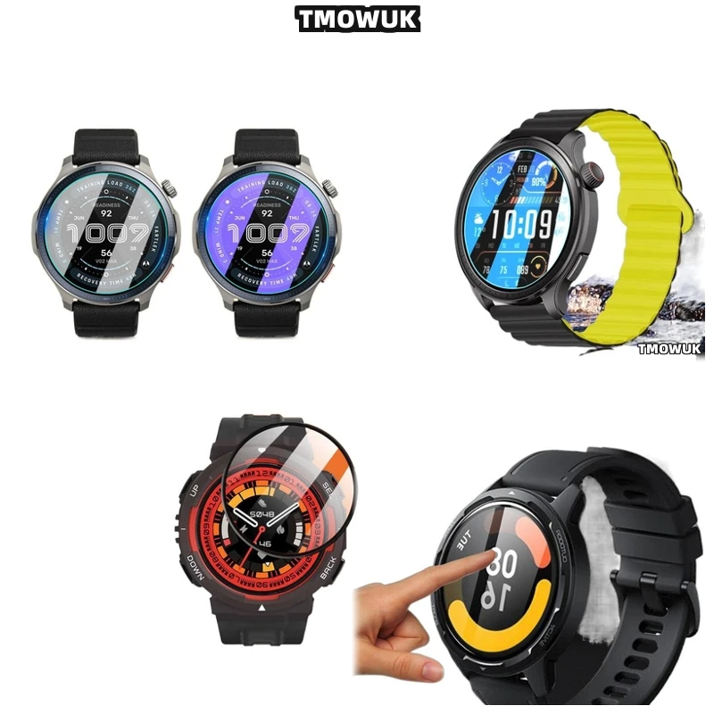 

For Amazfit GTR Cheetah Pro Active Edge Balance 2 Falcon Tempered Glass Film HD With Anti - Scratch 9H