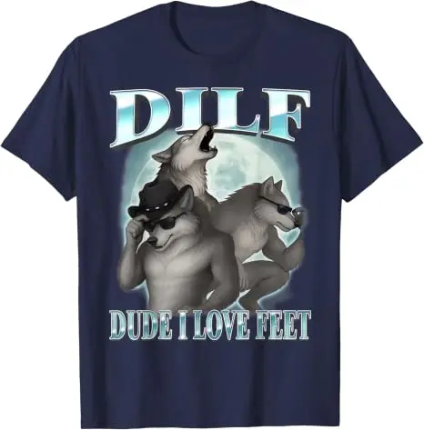 Alter, ich liebe Füße, lustiges Alpha-Werwolf-Mond-Bootleg-Meme-T-Shirt, Y2k-Werwolf-Mond, weiche Baumwoll-T-Shirts, Herrenmode, Ästhetik – Detail 13