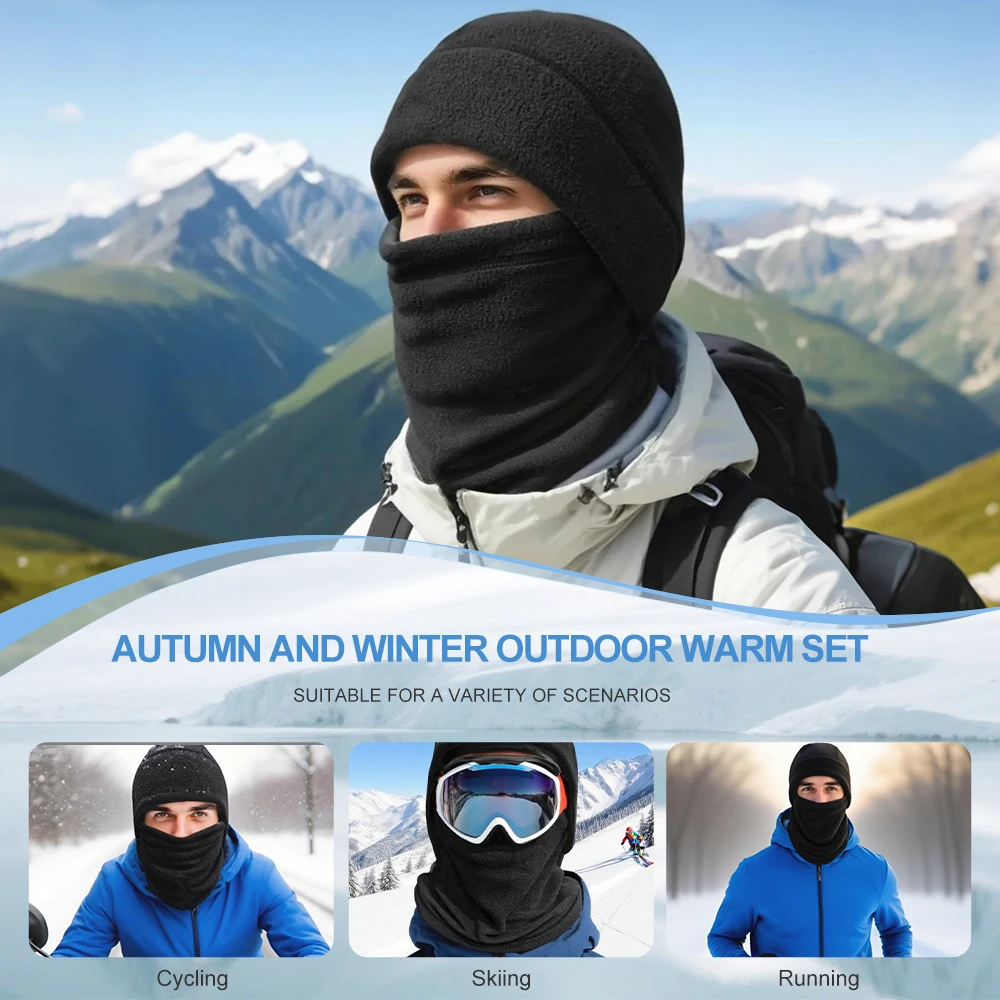 

Мужская спортивная флисовая накидка на шею с холодными качелями, зимняя мотоциклетная флисовая шапка, маска для езды на велосипеде, альпинизма, теплый комплект для холодной шеи