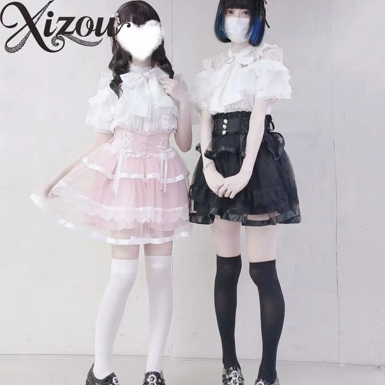 

Japanese Style Mine Series Women Lolita Tops Bow Elegant Blouses Cute Solid Color Lace Long-sleeved Short-sleeve Shirt Summer