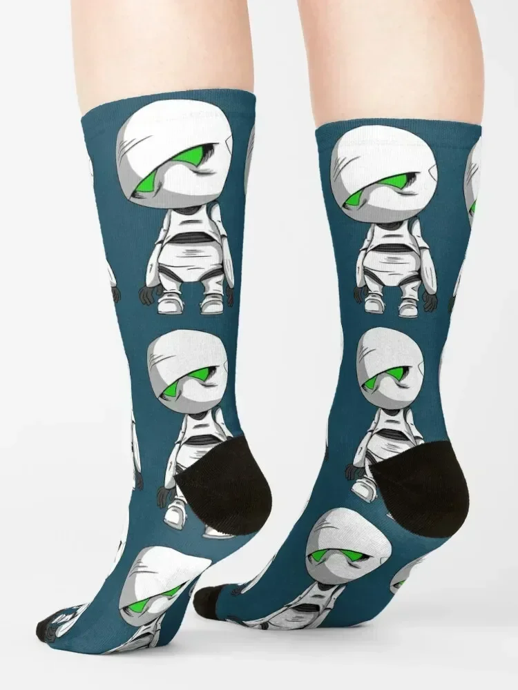 Chaussettes Marvin The Paranoid Android pour hommes et femmes, chaussettes cheville, cadeaux d'hiver, sans citation