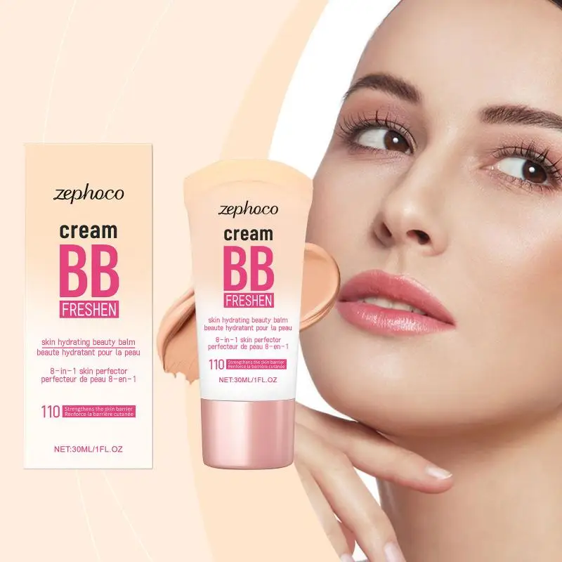 Natural Freshen BB Cream Oil-Control Full Coverage Concealer Reduce Skin Redness Isolation Foundation