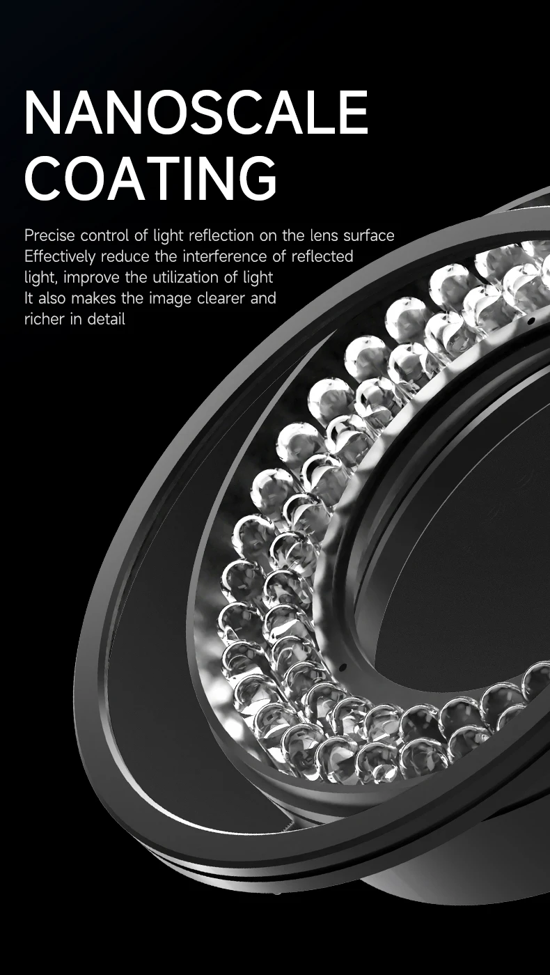 Mechanic LS720 Plus Microscope Ring Light Polarized 72 LED Ring Lamp Adjustable Anti Glare Eliminates Reflection Illuminator