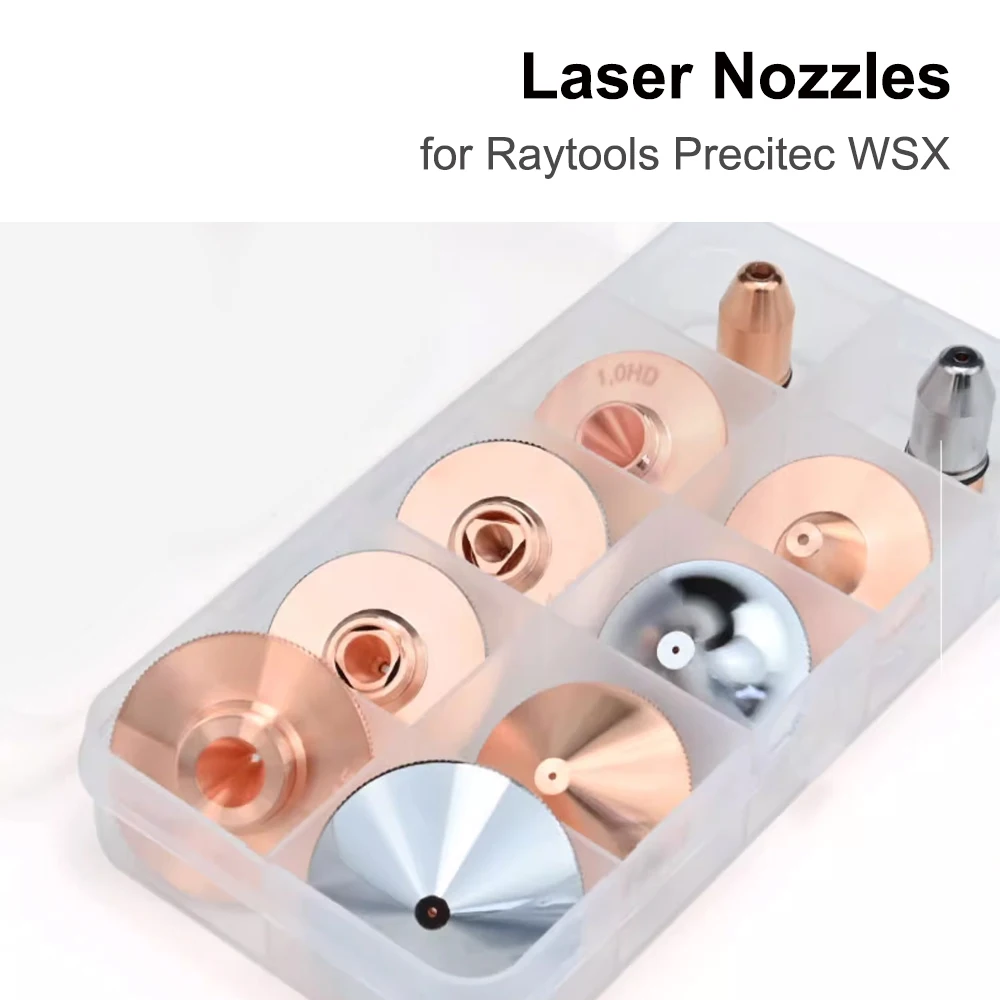 Laser Nozzle for Raytools Precitec WSX Fiber Cutting Machine 1.5 Single Double Layer Dia.28mm Caliber 0.8-6.0mm Chrome Plated