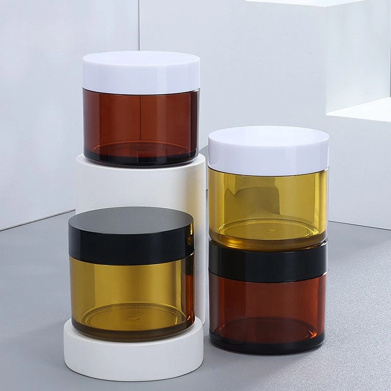 100g PET Wide Mouth Cream Jar, Empty Face Eye Mask Container, Refillable Hair Conditioner Skincare Split Pot