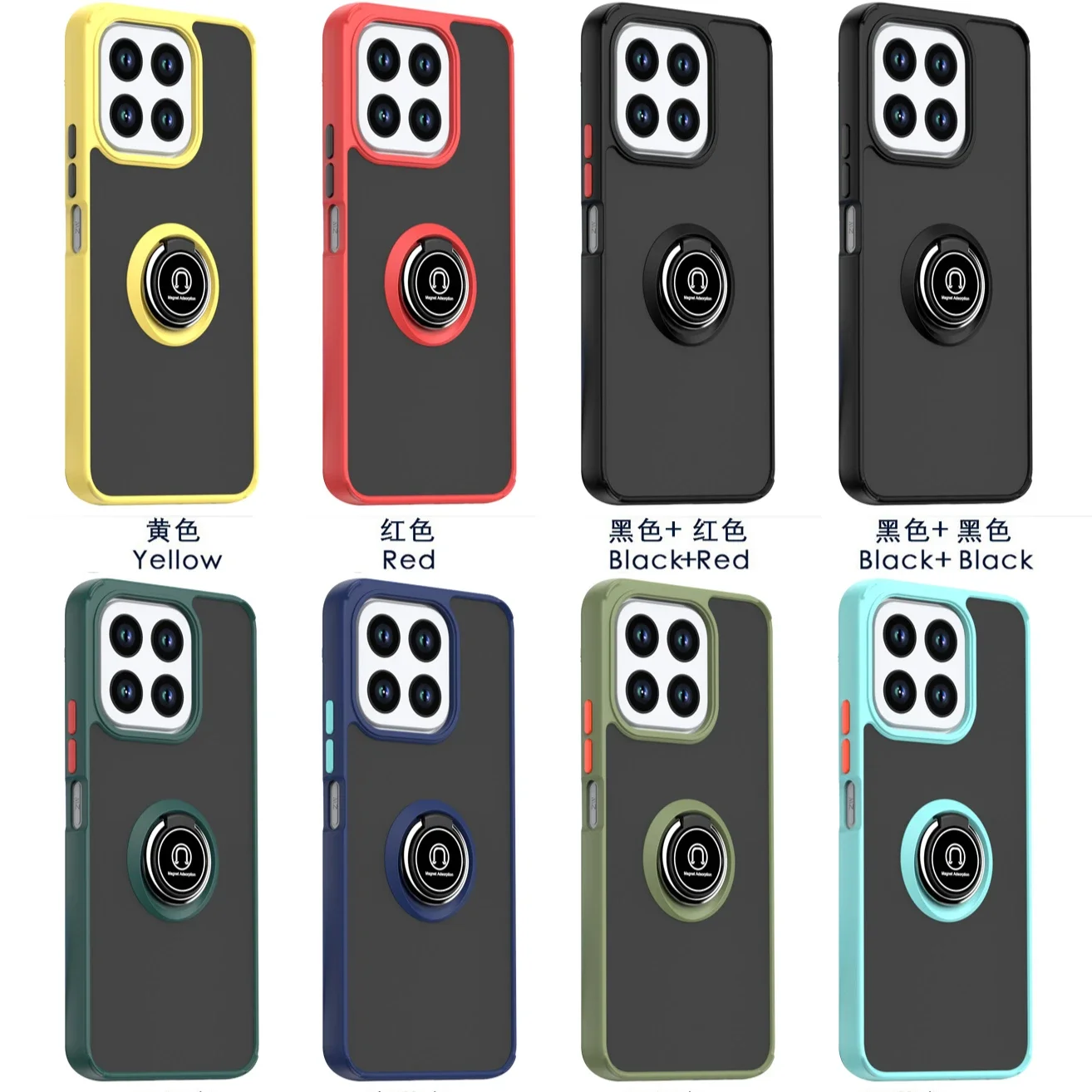 Kickstand Armor Matte Case For ZTE Blade A35 A55 Cover Ring Magnetic Holder Shockproof Coque Fundas