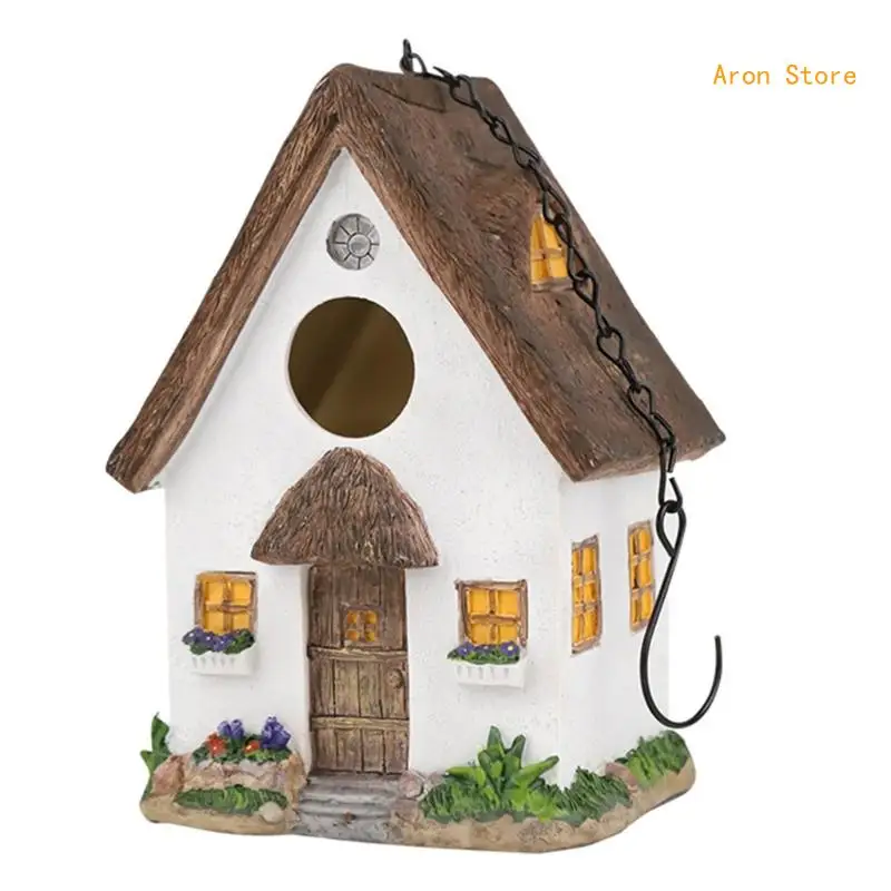 Resin Wild Bird House Yard Birdcage Hanging Bird Nest House Bird Supply H3CF