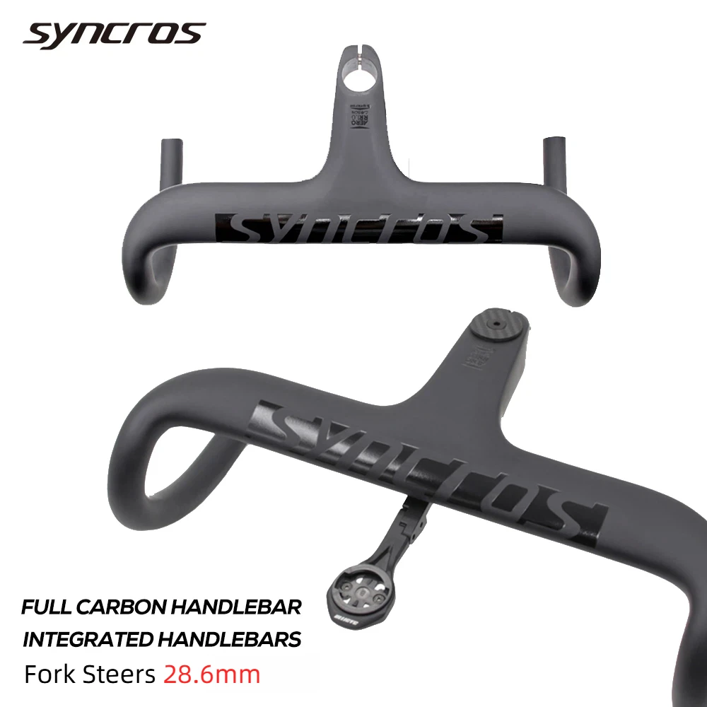 

Syncros -10° Stem Internal Cable Integrated Cockpit,Carbon Fiber Road Bike Bar with Spacers,Fork Steerer 28.6mm Bicycle Part