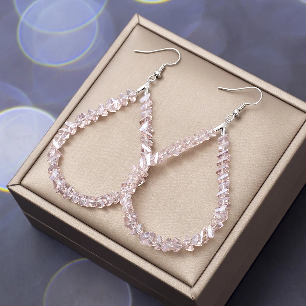 Neue handgefertigte Perlen-Ohrringe in Tropfenform für Damen, Vintage-Luxus, Imitationskristall, elegant, Trend 2026, für Urlaub und Alltag, Schmuck – Detail 10