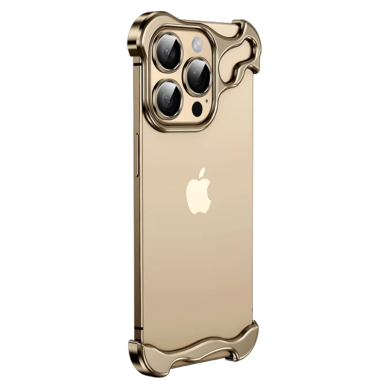 

For iPhone 16 15 14 13 Pro Max Titanium metal Phone Case Lens Film Aluminum Alloy Corner Pad Bumper Shockproof No Border Cover