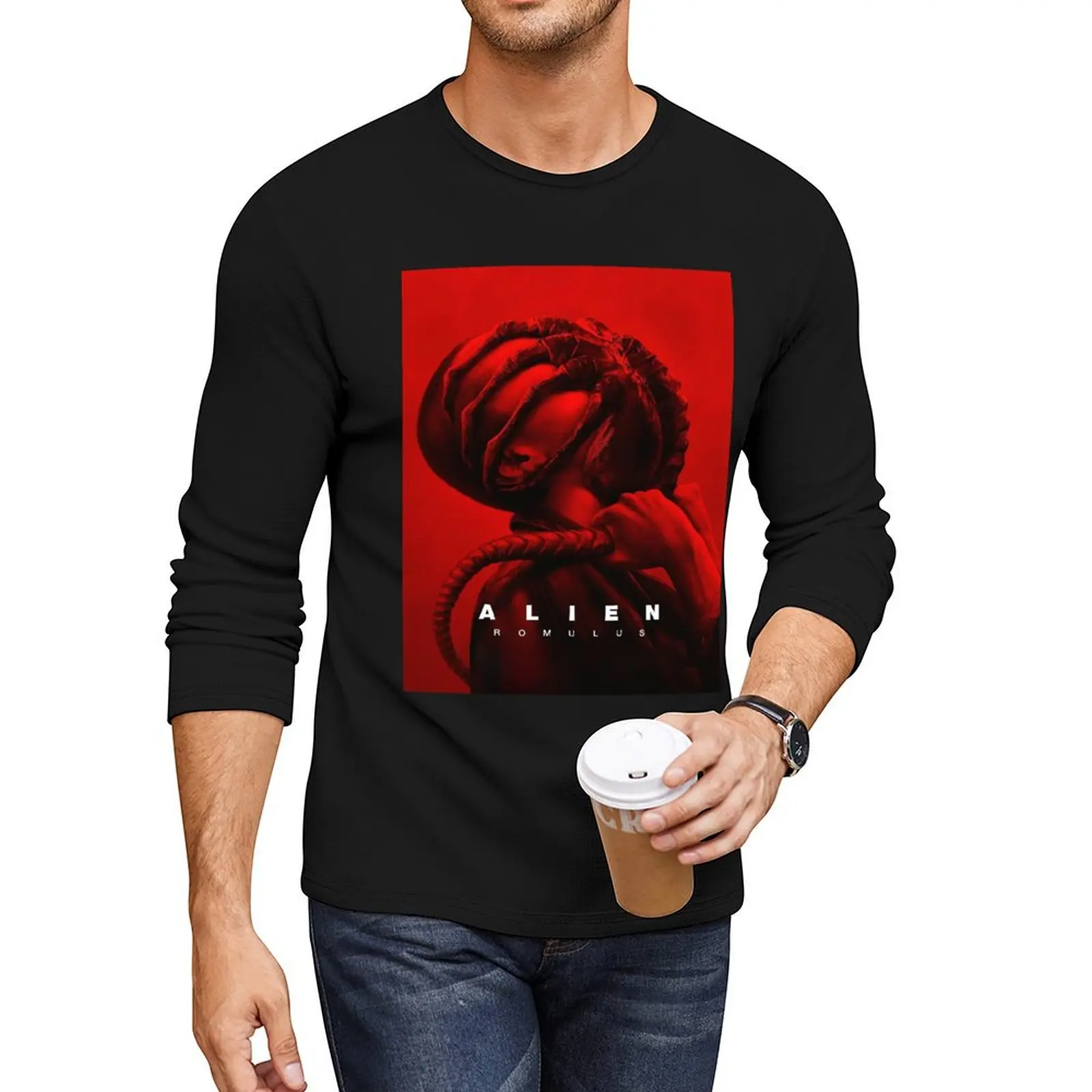 

Alien Romulus Long T-Shirt anime blank t shirts oversized t shirt men