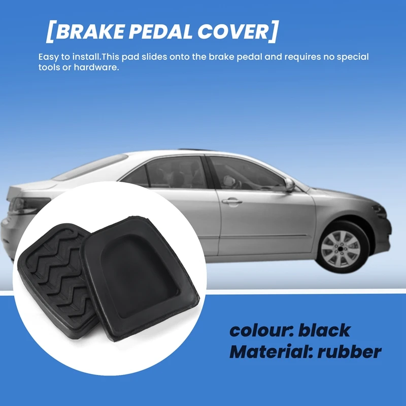 2PCS Clutch Brake Pedal Pad Rubber For Toyota Camry Hilux Vigo KUN 31321-52010,3132152010