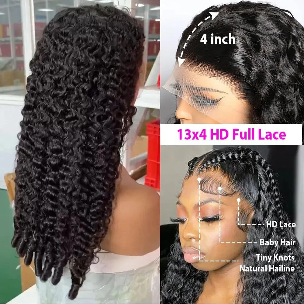 Burmese Curly Wigs Human Hair 13x6 Hd Lace Front Human Hair Wig 13x4 HD Lace Front Wigs 200% Density Wig Human Hair Pre Plucked - view 3