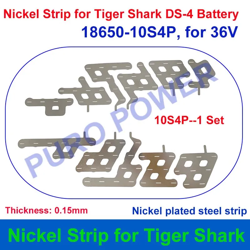 Tiger Shark Nickel Strip DS-4 DS-6 10S4P 13S3P 10S6P 13S5P Nickel Sheet 36V 48V 10S 13S for DIY Tiger Shark E-Bike Battery Pack