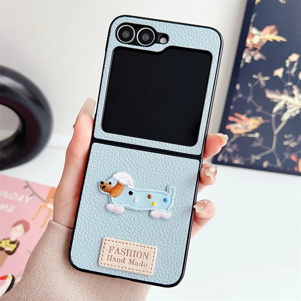 Shockproof Cartoon Leather Phone Case for Samsung for Galaxy Z Flip 7 6 5 4 3 Flip7 Flip6 Flip5 Flip4 Flip3 5G Protective Cover