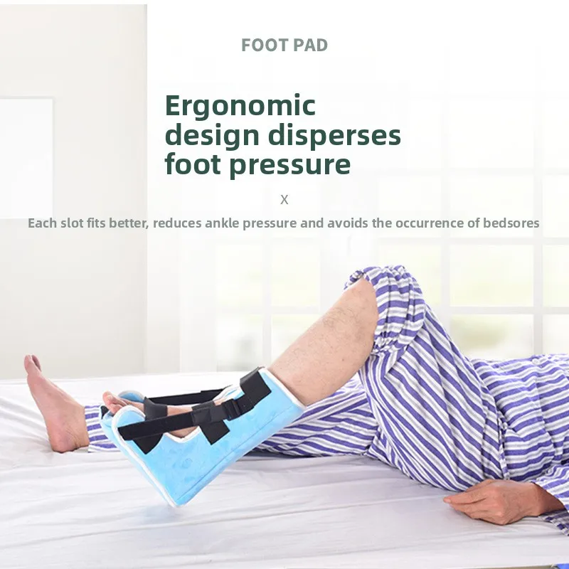 Drop Foot Heel Protector, Breathable Soft Adjustable Heel Cushion, Single Boot‑Style Heel Pillow for Daily Foot Care