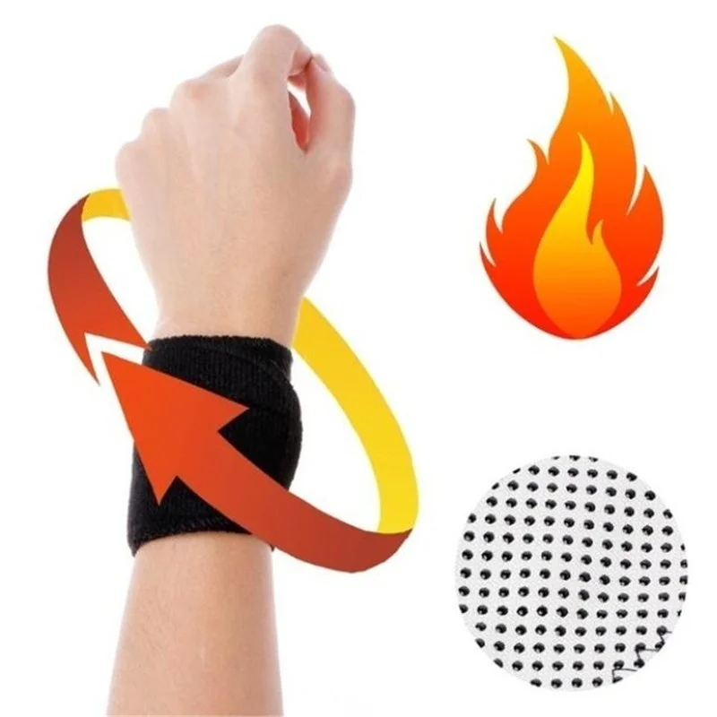 Magnetic Therapy Self-Heating Wrist Support Brace Wrap Heated Hand Warmer Compression Pain Relief Wristband Belt Muñequeras