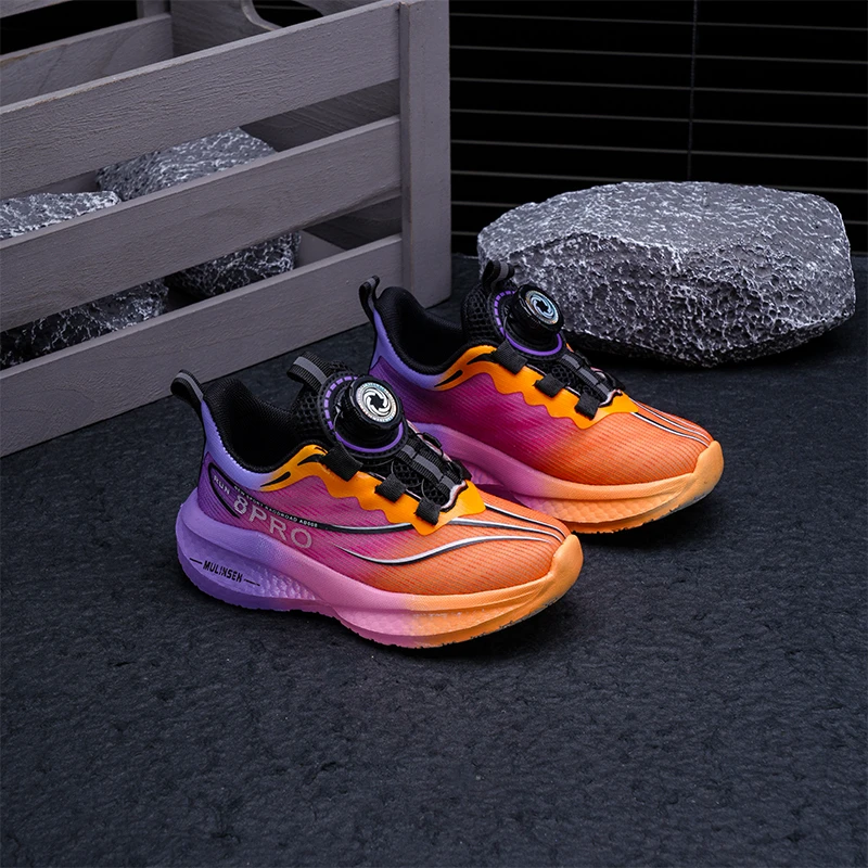 New Anti-skid Leather Kids Sneakers for Boys Running  Walking Lightweight Casual Shoes With Fashion Stripe Pattern Size 28-39