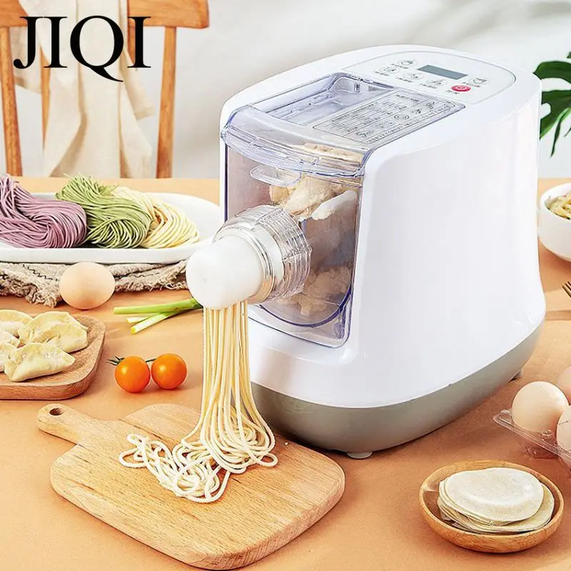 110V 220V Automatic Noodle Maker 13 mold Electric Pressing Machine Dough Blender Roller Dumpling Skin Spaghetti Pasta Cutter