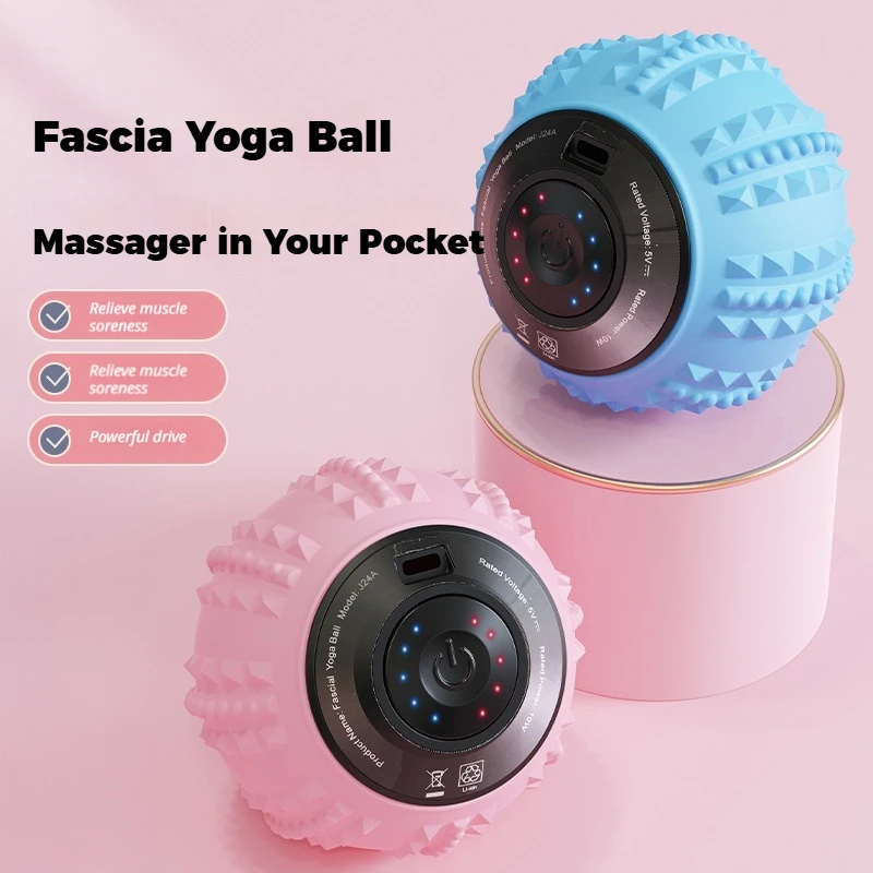 Vibrating Massage Ball for Full Body Muscle Relaxation Deep Tissue Trigger Point Myofascial Release Rechargeable Cordless