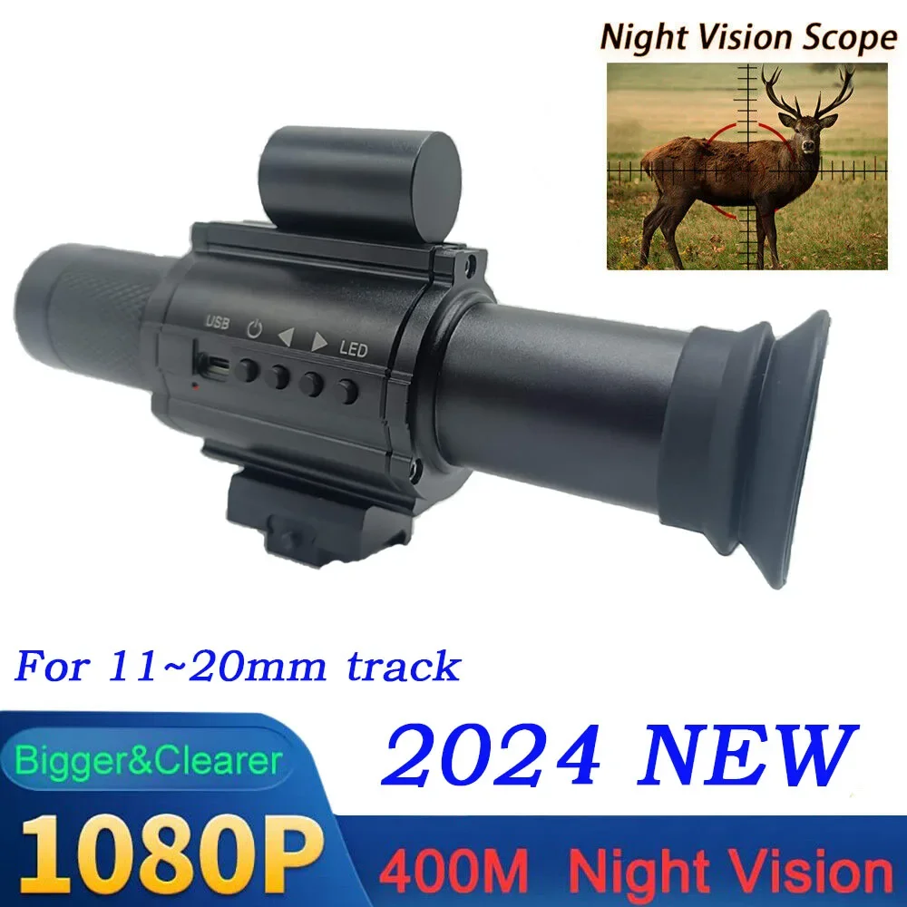 All metal monocular telescope with Infrared Night Vision and Crosshair - Ideal for Hunting/Gazing at 4k HD scope Outdoor supplie