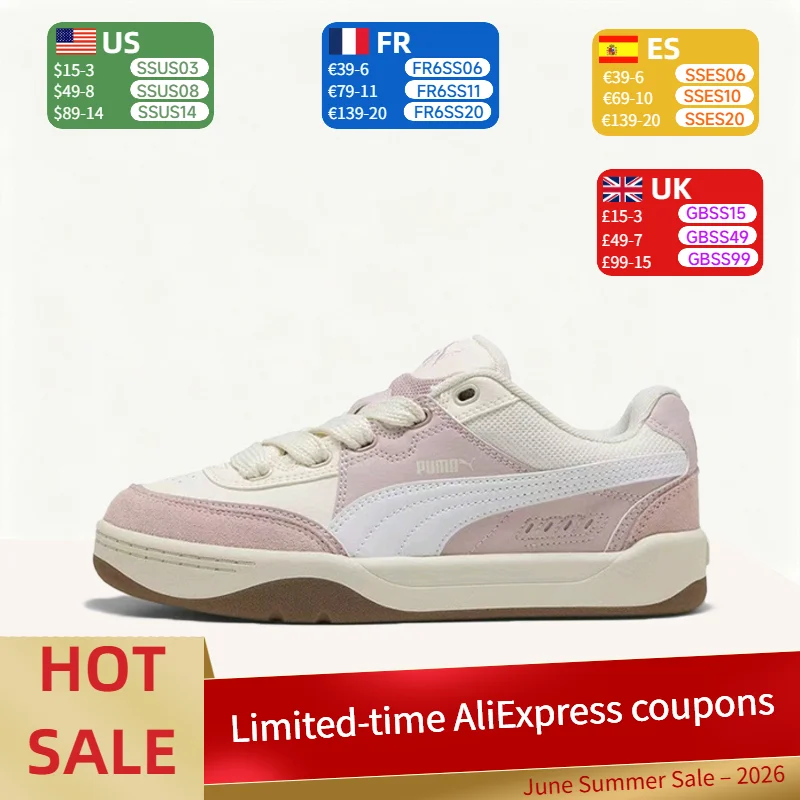 

PUMA Park Lifestyle OG: Stylish, Minimalist, Non-Slip, Lightweight Low-Top Sneakers (Unisex) in Pink and White 400497-11