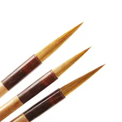 Wolf Hair Chinese Calligraphy Writing Brush Set Weasel Hair Calligraphy Hook Line Pen Slender Gold Cursive Script Painting Brush