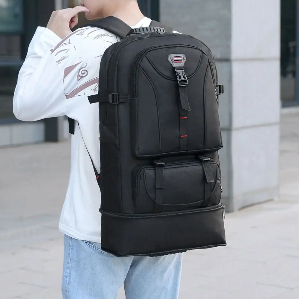 

Нейлоновая дорожная сумка для багажа, спортивный вместительный походный ранец зеленого и черного цвета, водонепроницаемая, 75 л, для скалолазания, походов