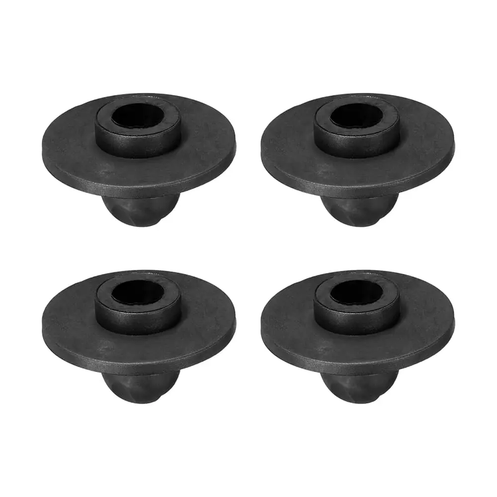 Camping Chair Foot, 4 Pack 13mm Tubing Dia Detachable Anti-Slip Stool Feet Replacement for Hiking Outdoor, Black