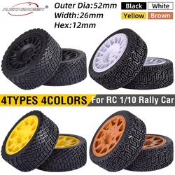 12mm Hex RC Wheels and Tires 1/10 for Rally Racing Car Tamiya TT02 Traxxas HSP HPI RedCat