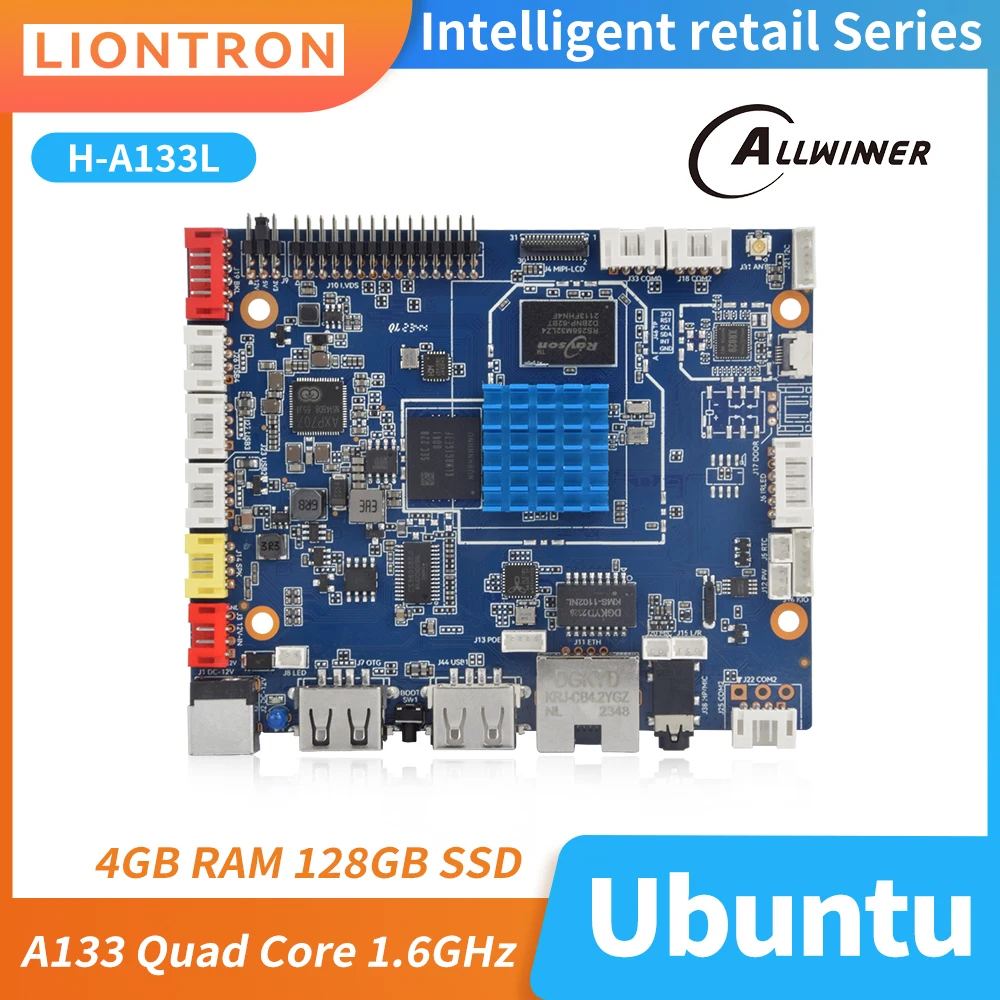 

H-A133L Allwinner A133 Development Motherboard SBC 4GB RAM 128GB ROM With Serial Port for digital signage touch interactive