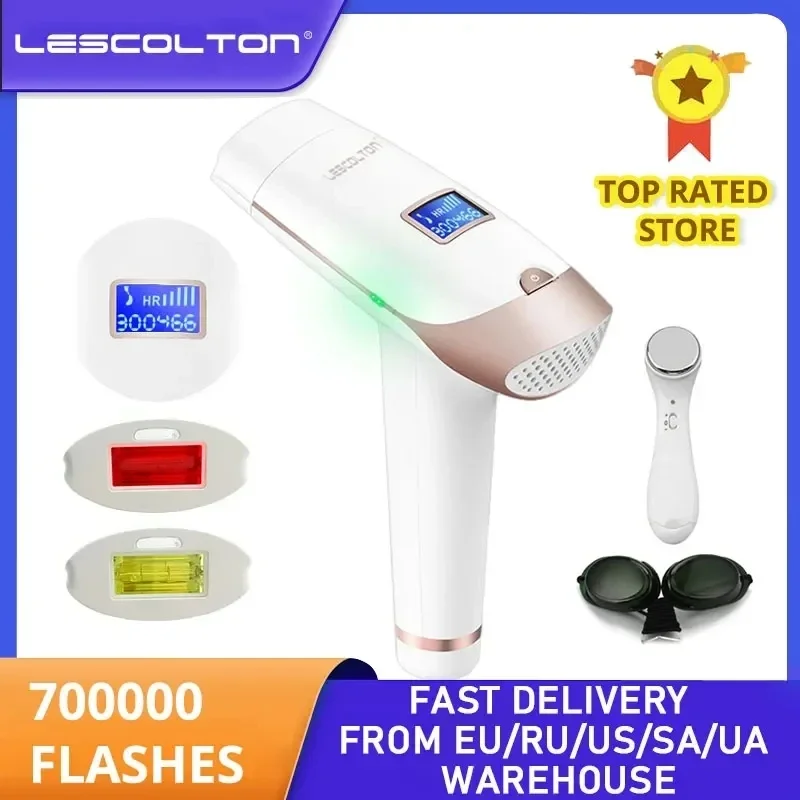 

Lescolton IPL эпилятор для удаления волос, T-009i, 700000, вспышка, ЖК-дисплей, машина для женщин, постоянный бикини, триммер, электрический эпилятор