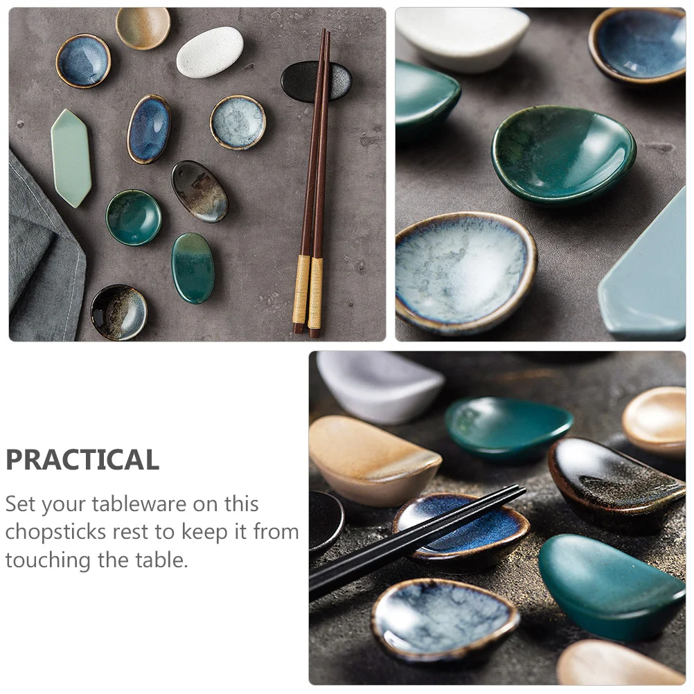 

7Pcs Elegant Ceramic Chopstick Rests Add Fun Flavor Meals Home Celebration Party Chopstick Holder Ceramic Chopsticks Holder