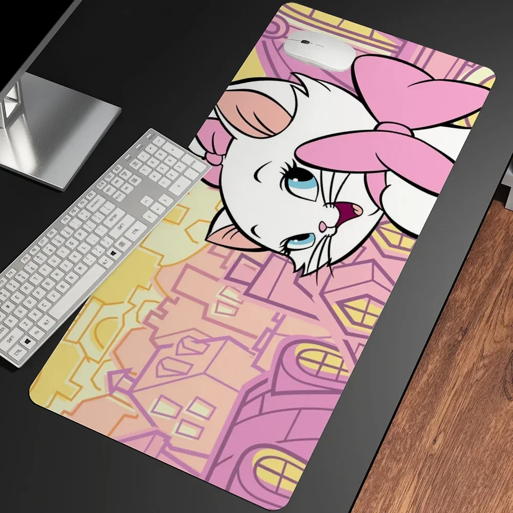 Mary Cat Cute Cartoon Mousepad Premium Large Gaming Mouse Pads LockEdge Thickened Computer Keyboard Table Desk Pad