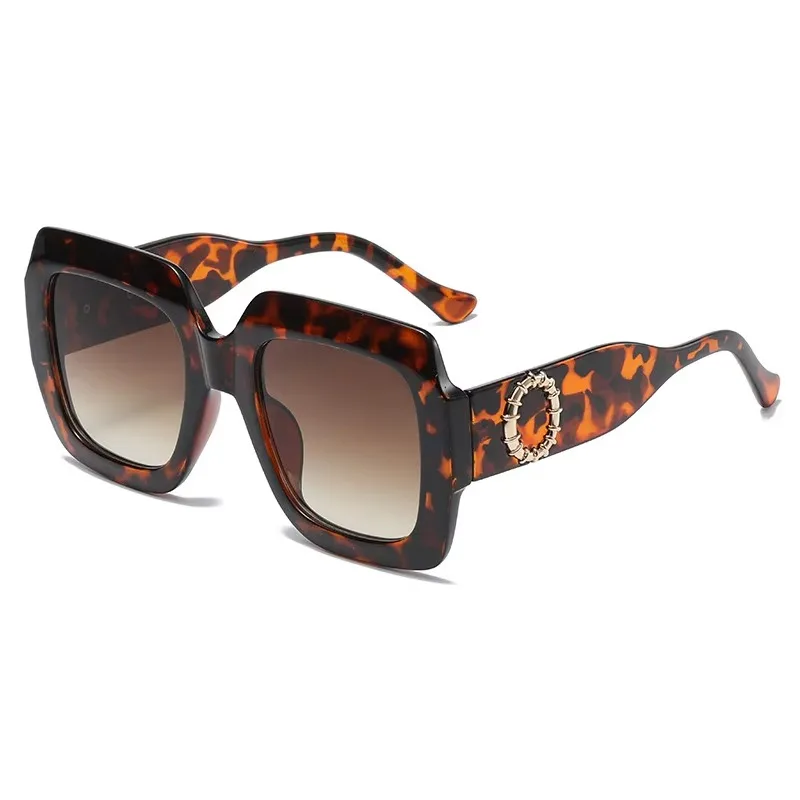 كبير مربع دائرة النظارات الشمسية الزخرفية للرجال النساء موضة خمر الاتجاه ريترو بسيط UV400 نظارات شمسية للجنسين نظارات 2025