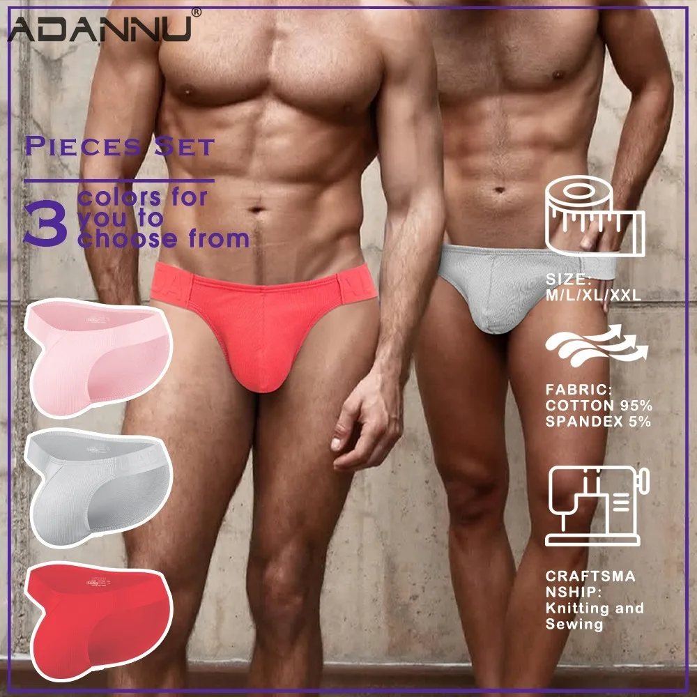 

Briefs Hot Chinese Style Embossed Man Underwear Sexy High-cut Briefs for Men Low Waist Lingerie Male Ribbed Cotton Solid Color