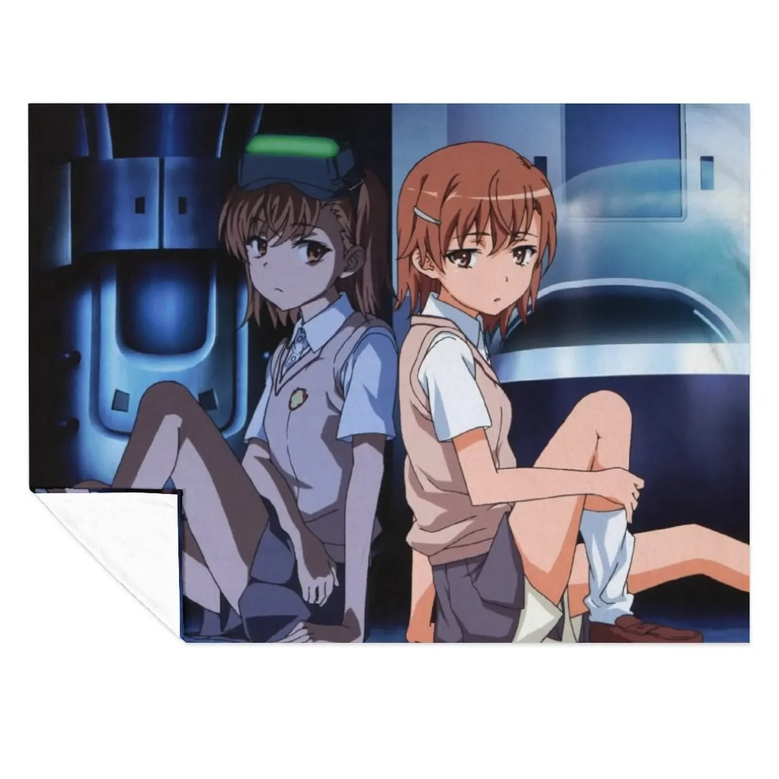 

Toaru Series - Misaka Mikoto & Imouto Throw Blanket Cute Plaid Bed halloween Flannel Fabric Blankets