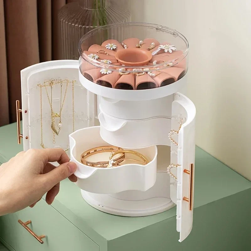Jewelry Box Desktop Organizer Jewel Jewellery Storage Case WB Series For Ornaments Bijouterie Headgear Bling-bling Holder Gift