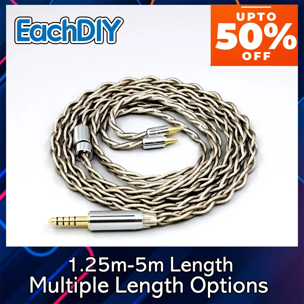 كابل سماعة أذن من الفضة النقية 99% لـ Sennheiser IE40 Pro IE40pro 4 core 1.8mm درع مطلي بالفضة من الجرافين 7922