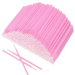 500Pcs Pink Micro Applicator Brush for Eyelash Extension Cotton Swabs Lips Mascara Wands Microbrush Makeup Micro Brushes Tool